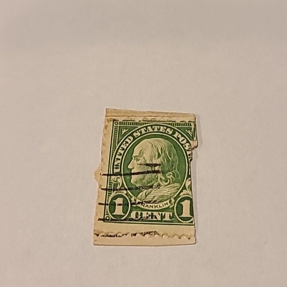 USA Stamp 1 C. 1 cent Benjamin Franklin Ben Green Postage Vintage Vtg Mail